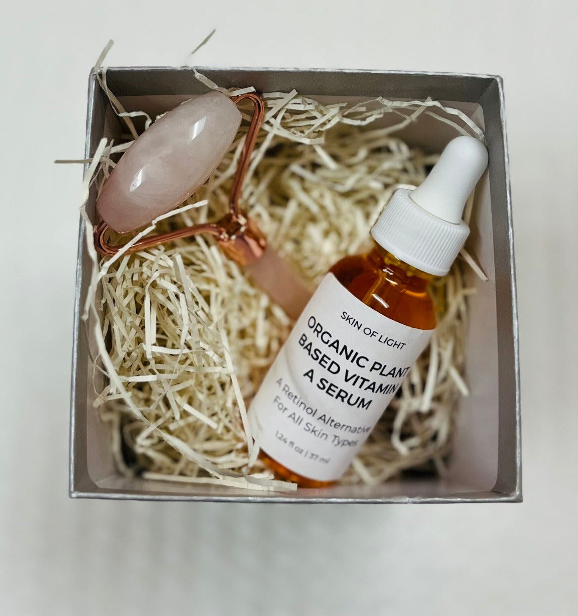 Rose Quartz Roller + Facial Serum - Skin of Light