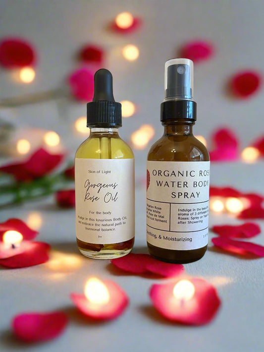 Gorgeous Rose Oil + Organic Rose Spray Body Duo