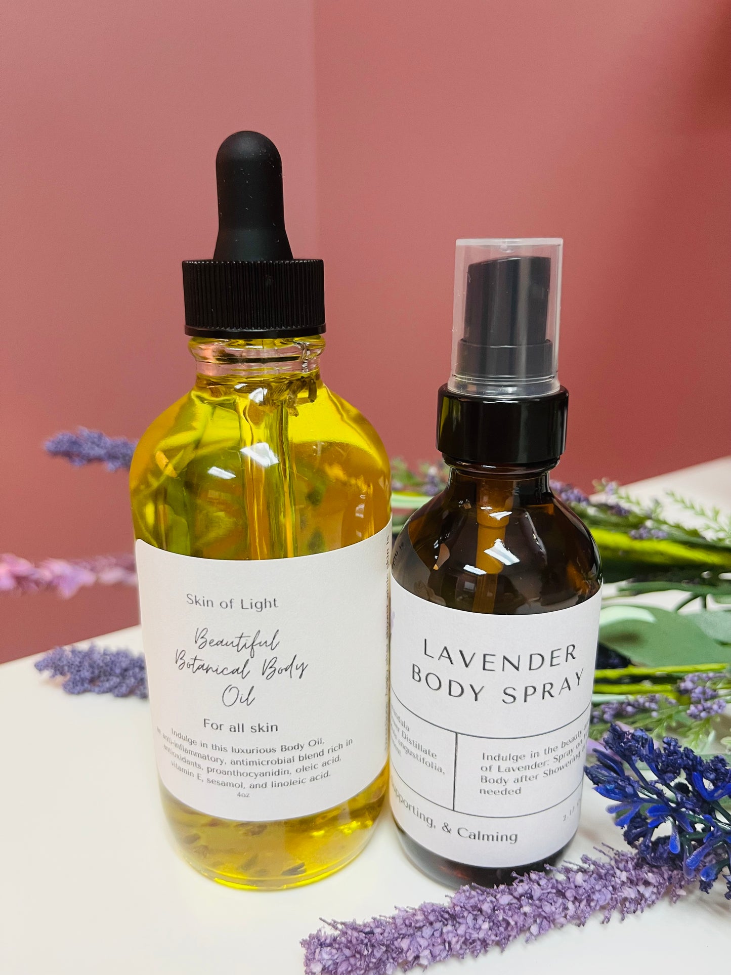 Botanical Body Oil + Lavender Body Spray - Skin of Light 