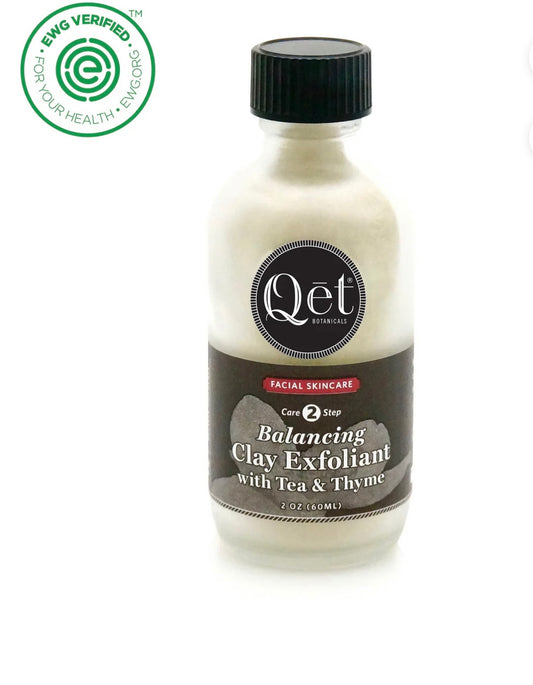 Qēt Botanicals Balancing Clay Exfoliant with Tea & Thyme
